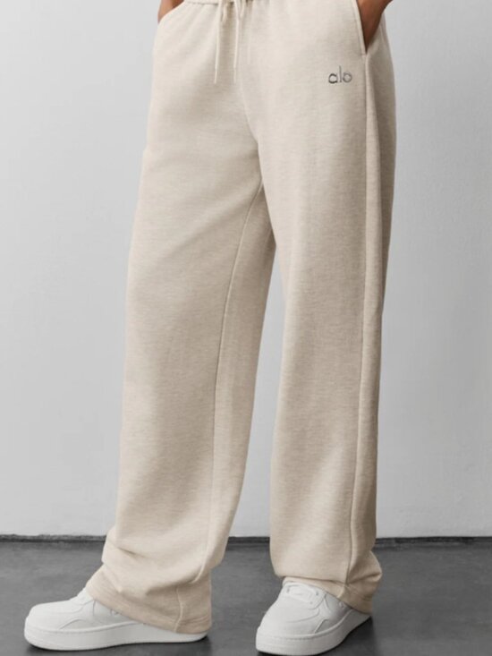 ALO Yoga Pants - ALO Yoga Women's Straight Leg Pants in Oatmeal
